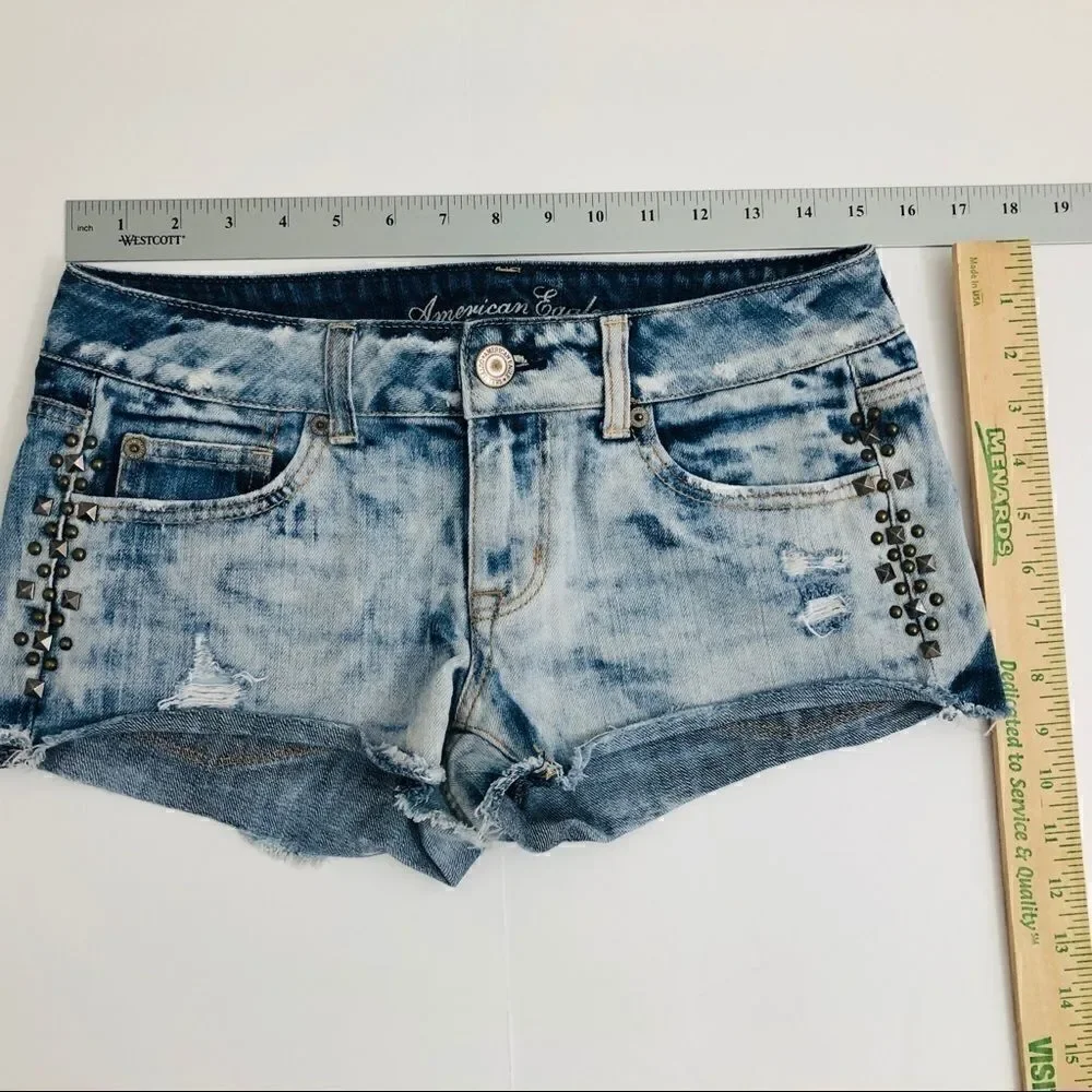 Set of TWO Size 7 Distressed Jean Shorts!!
